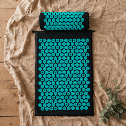 Trenzorio Reset Mat — Acupressure Mat & Neck Pillow Set